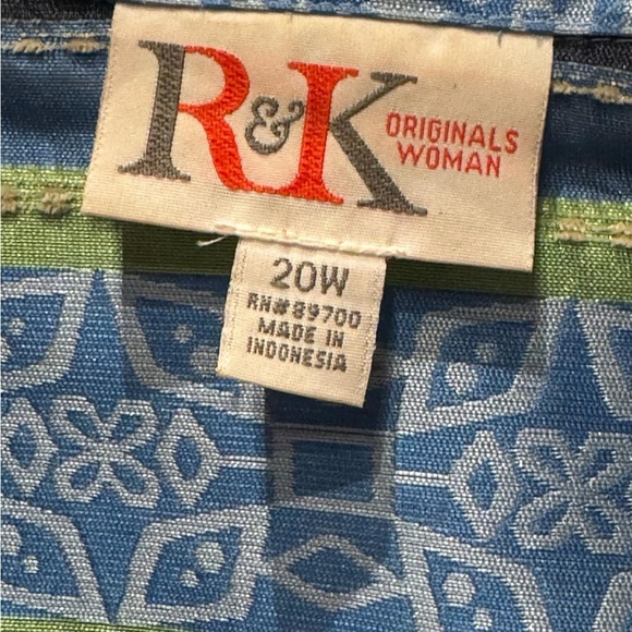 Y2K R&K Colorful Striped Jacket size 20W - Picture 4 of 4